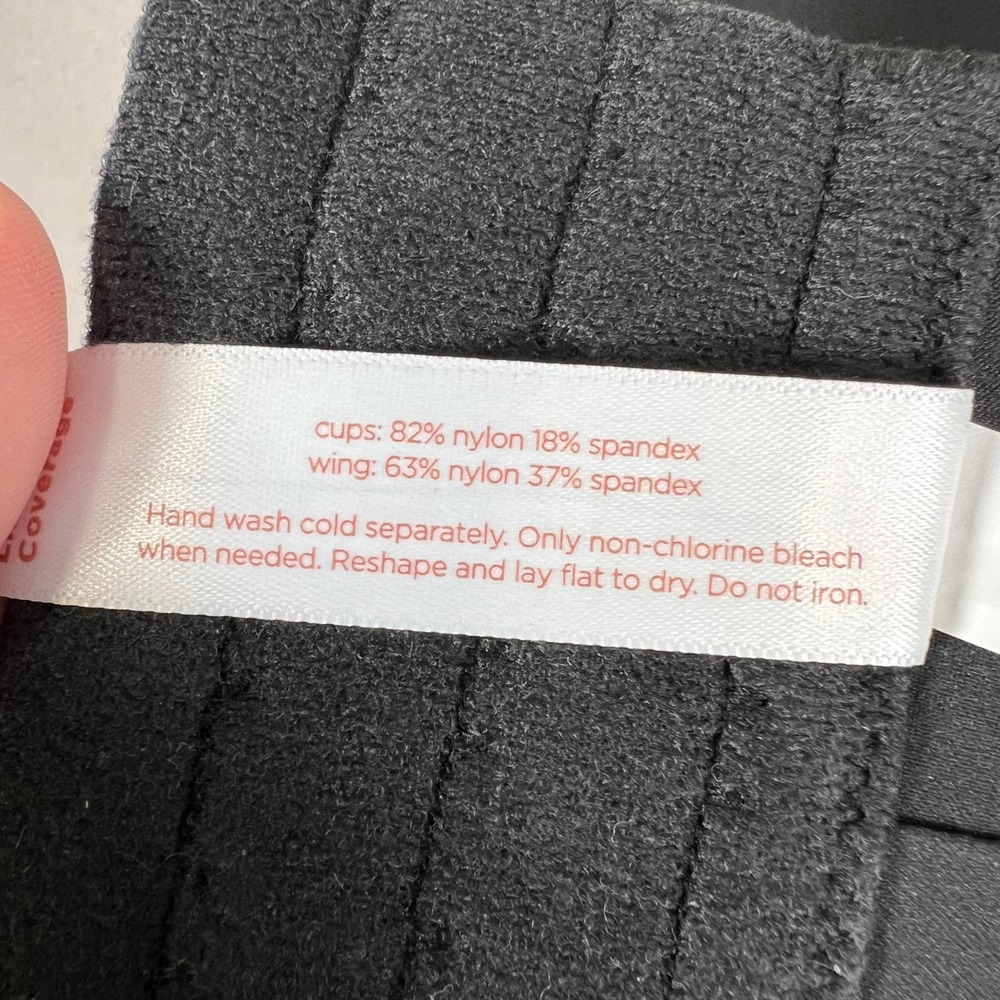 Cacique Totally Smooth Lightly Lined Full Coverage Bra Black 38F - Picture 7 of 10